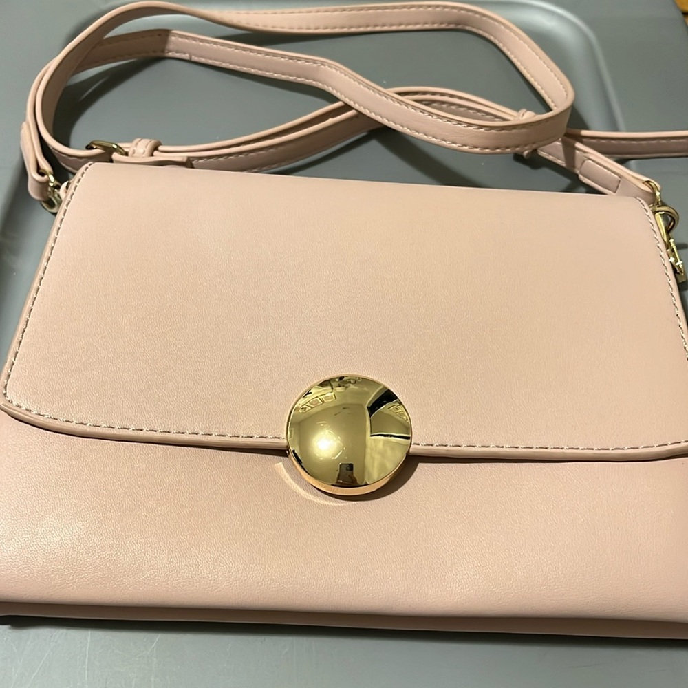 Miztique Pink Purse With Gold Hardware